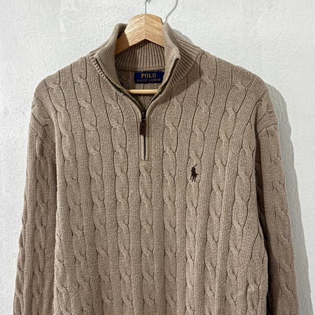 매장판 폴로 케이블 반집업