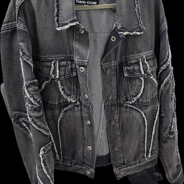 떠그클럽 tribal denim jacket