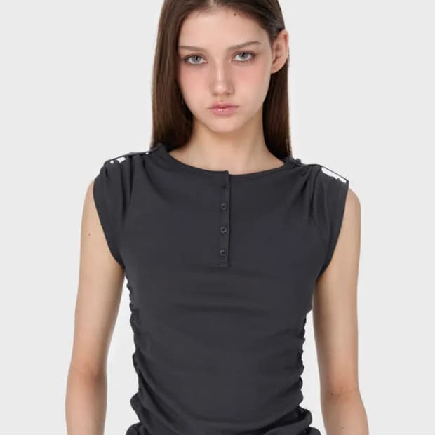 Sunburn project  Henley Neck Shirring T