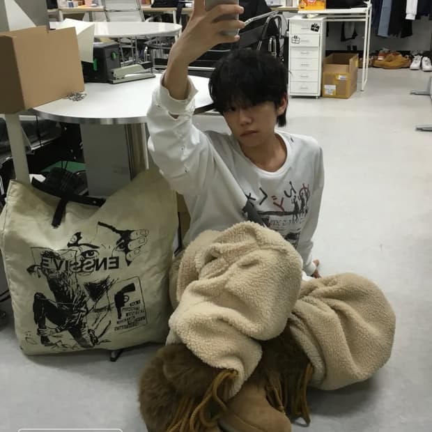 맨허튼프로젝트 양털 핀턱 카고 스웻 팬츠 플리스