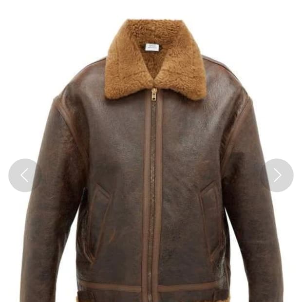 [xs] 베트멍 뎀나 마지막 시즌 크랙레더 시어링 자켓 브라운