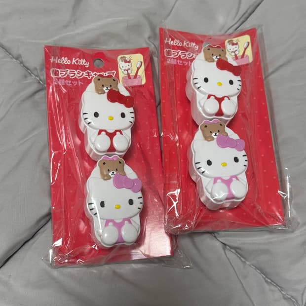 헬로키티 칫솔캡 2개 세트