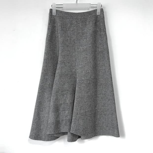 타임 TIME 체크 플레어 스커트