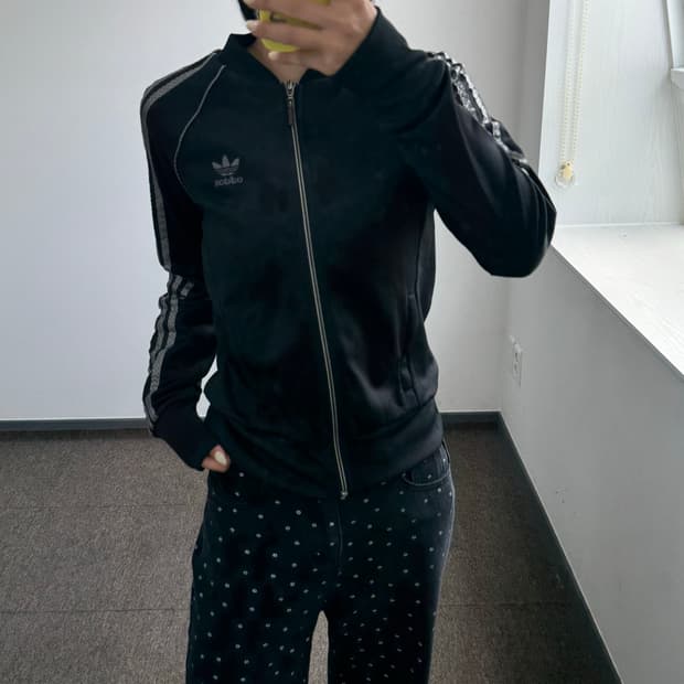 Adidas 아디다스 도트 트랙탑 블랙 져지