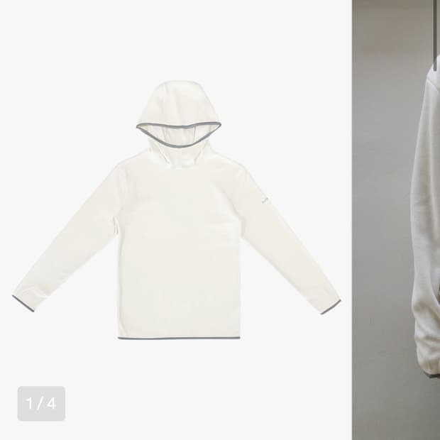 25-004 Micro Polar Fleece Hoodie - Ivory