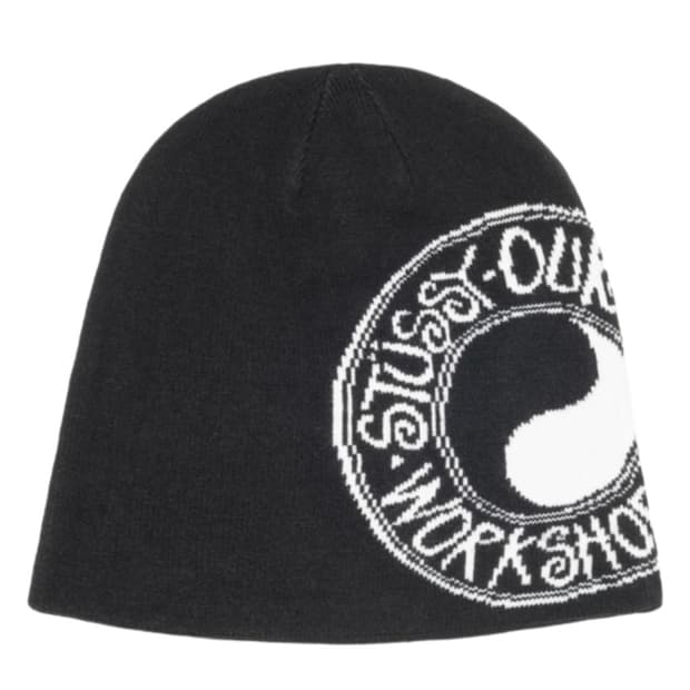 스투시 아워레가시 워크샵 스컬캡 비니 블랙