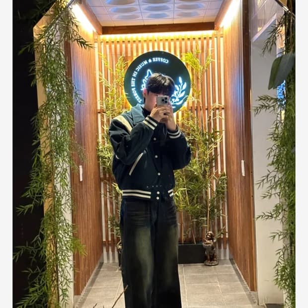 쿨거시3.0) 코듀로이 패디드 스타디움 재킷 그린 m사이즈