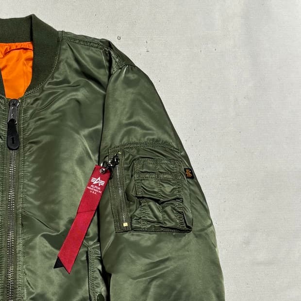 XS 알파 인더스트리 리버시블 ma-1 항공 자켓