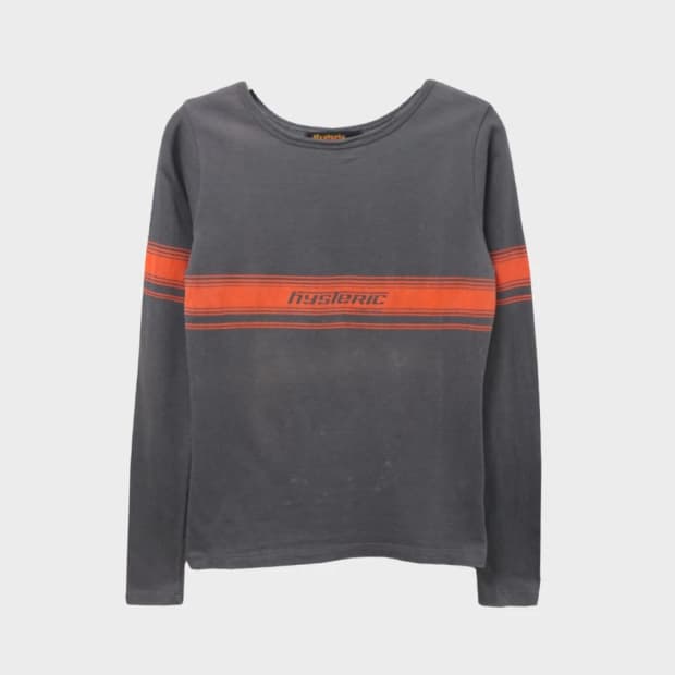 히스테릭글래머 라인 레터링 긴팔 티셔츠 66789