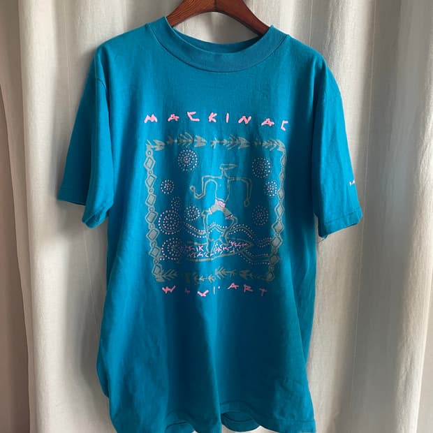90’s ONEITA Mackinac W. Art T-Shirt