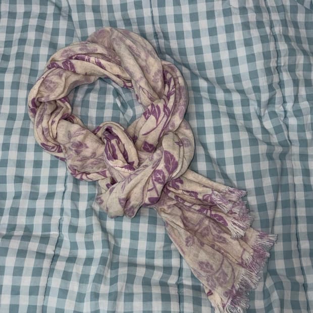 플라워 빈티지 스카프