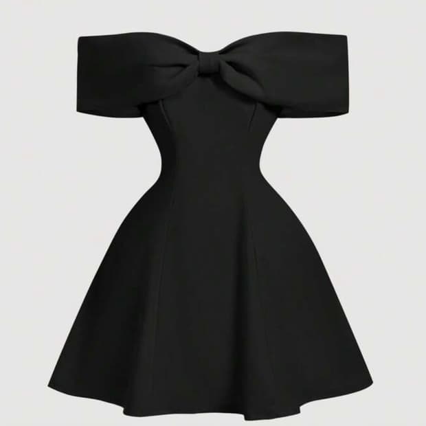 오프숄더 블랙 리본 원피스 미착용 새제품