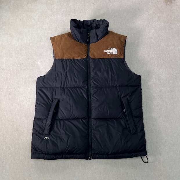 100 노스페이스 한정판 스웨이드 700 눕시조끼패딩