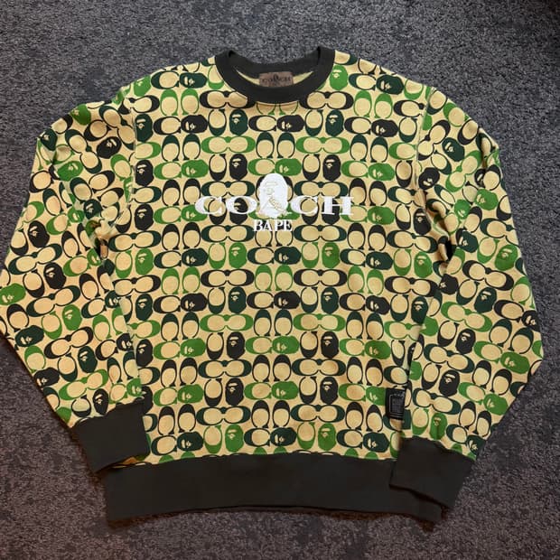 (XXL) 베이프 X 코치 크루넥 맨투맨