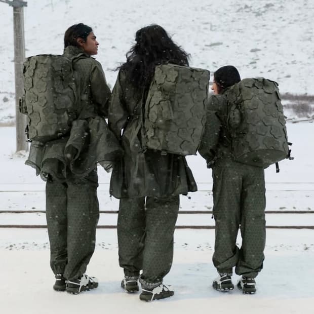 세실리에 반센 x 노스페이스 26ss 캠프 더플 S 포레스트 백