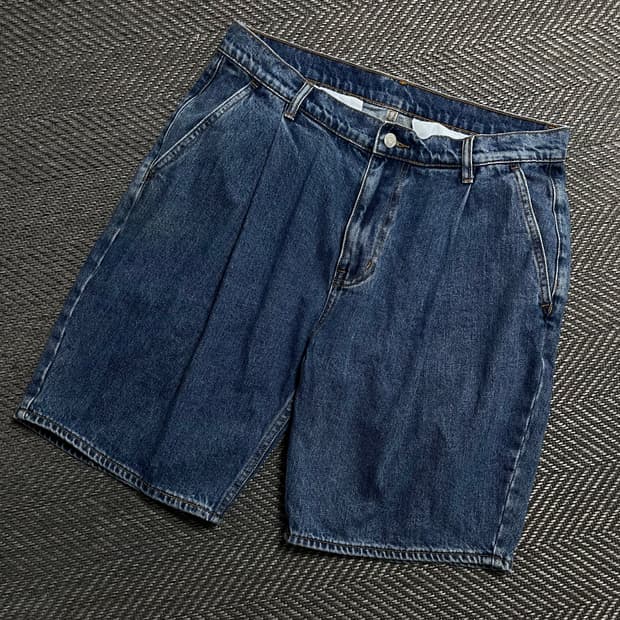 아웃스탠딩 원턱 데님 버뮤다 팬츠 y 5445