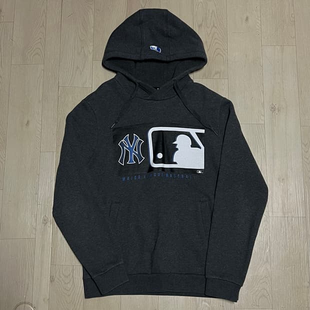 MLB 엠엘비 뉴욕양키스 NY 로고 빅프린팅 후드티 [차콜] L/100