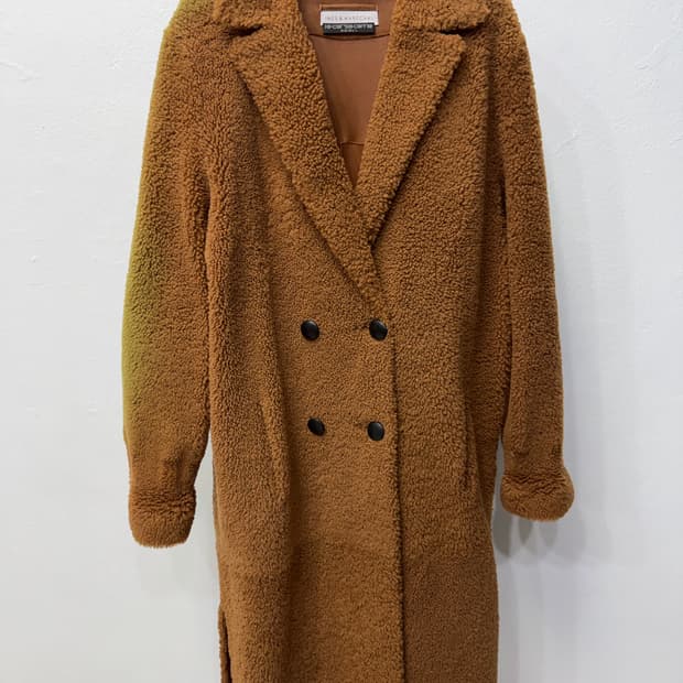 매장판정품) 이네스앤마샬 루즈핏 브라운 뽀글이 코트 36