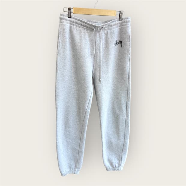 S/ 스투시 스탁 로고 기모 조거팬츠