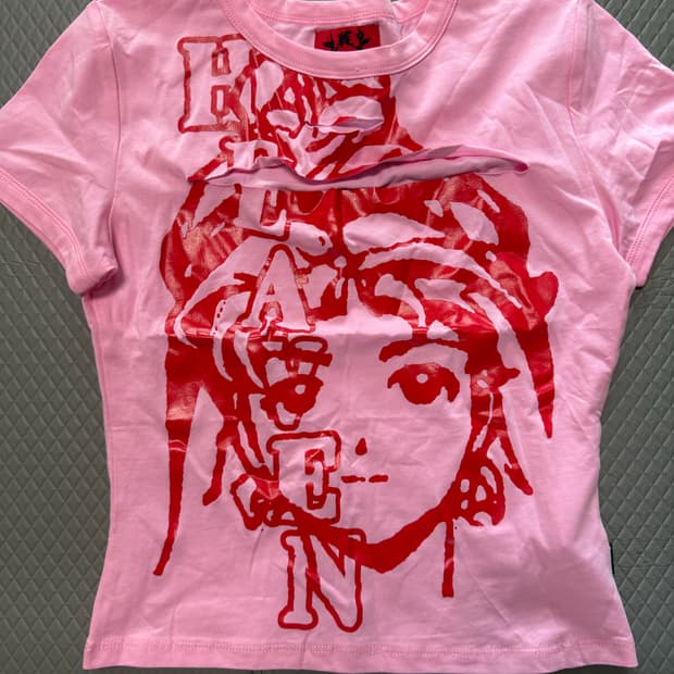 (S) 헤븐 바이 마크제이콥스 핑크 그래픽 티