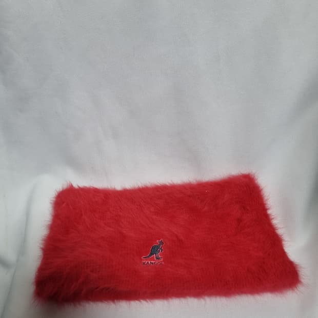 캉골 핑크 앙고라 퍼 헤어밴드/넥워머