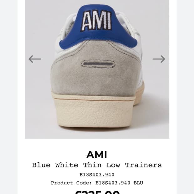 Ami(아미) 로우탑 트레이너 신발 42사이즈