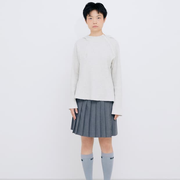 할로미늄 오버사이즈 와플 후디