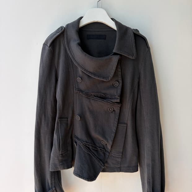 Tomboy jeans 사선 비대칭 자켓