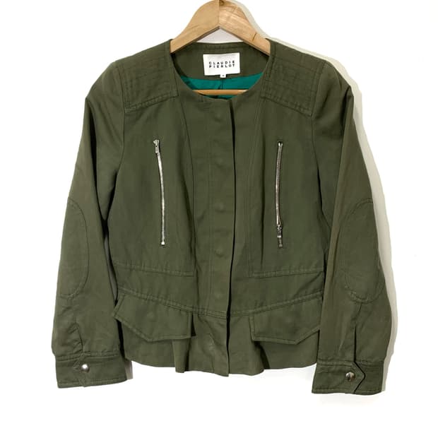 끌로디 피에로 Claudie pierlot 카키 숏 자켓