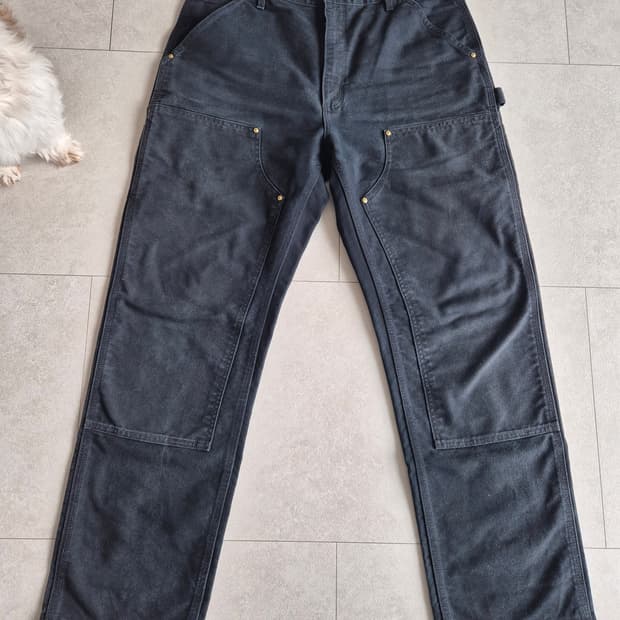 칼하트 더블니 B01 블랙 36x32