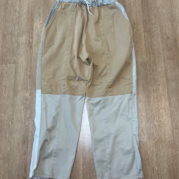 배색 빈티지 바지