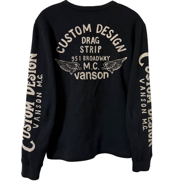 vanson leathers 밴슨 와플 써멀 롱슬리브 M