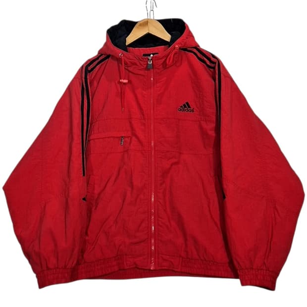 아디다스 자수로고 후드 점퍼