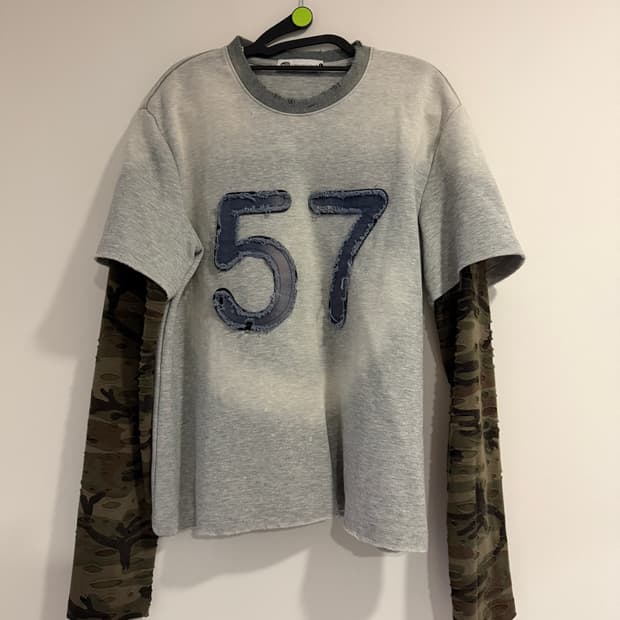 TREclub 빈티지 스타일 레이어드 롱 슬리브 티셔츠