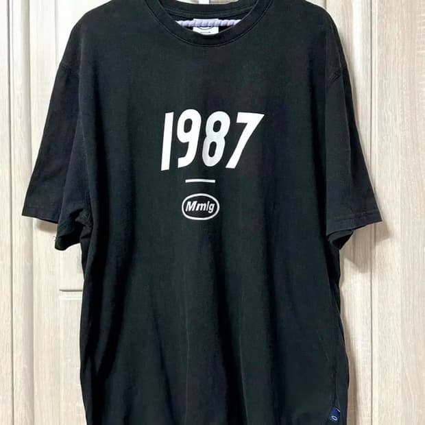 mmlg 1987 블랙 검정 반팔 반팔티 M