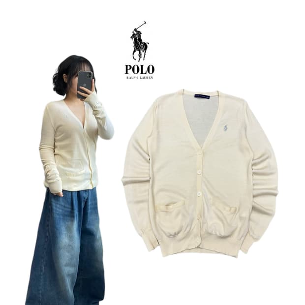 폴로 포니 니트 가디건
