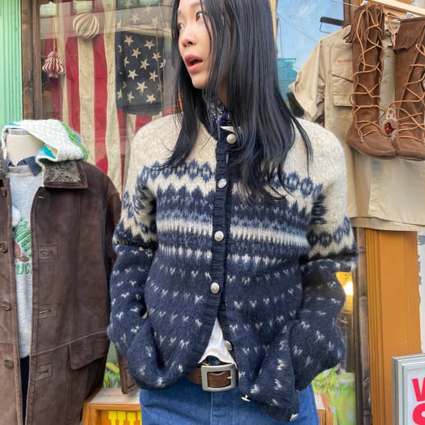 1990's Vintage Woolrich Wool Cardigan