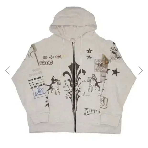 투머치택스 와플 후드집업 자켓