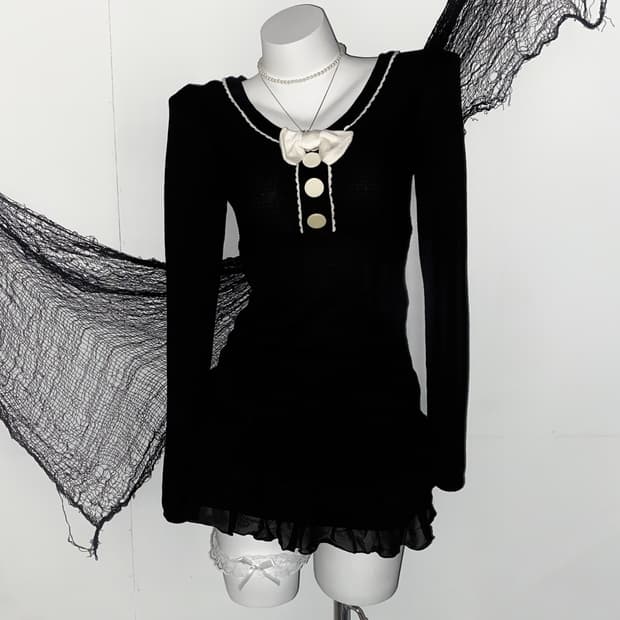 ꒰ঌ 공겜여주 리본 로걀 탑 ໒꒱