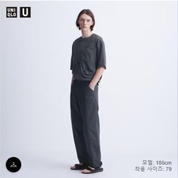 [79] 유니클로U 24ss 와이드핏치노팬츠 블랙