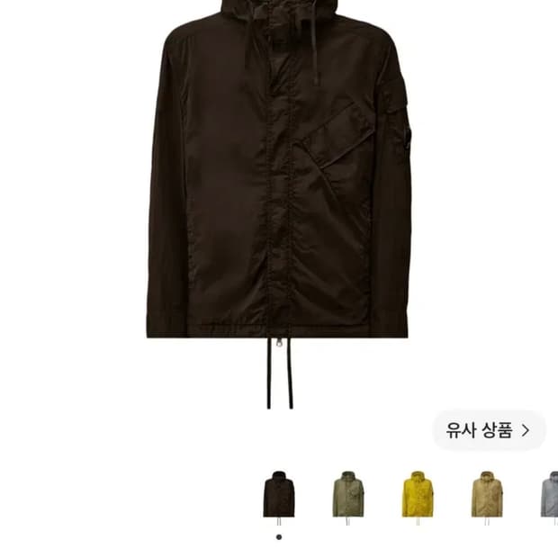 CP컴퍼니 크롬-R 후드 렌즈 오버셔츠 블랙 26ss