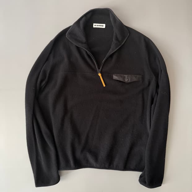 질샌더+ 캐시미어 하프 집업