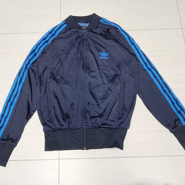 빈티지 아디다스 네이비 하늘색 파이어버드 져지