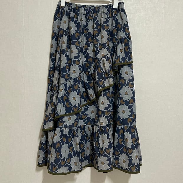 티티카카 하구미깔 플라워 레이스 롱스커트 모리걸 히피 에스닉