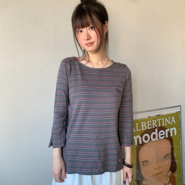 ethnic stripe blouse