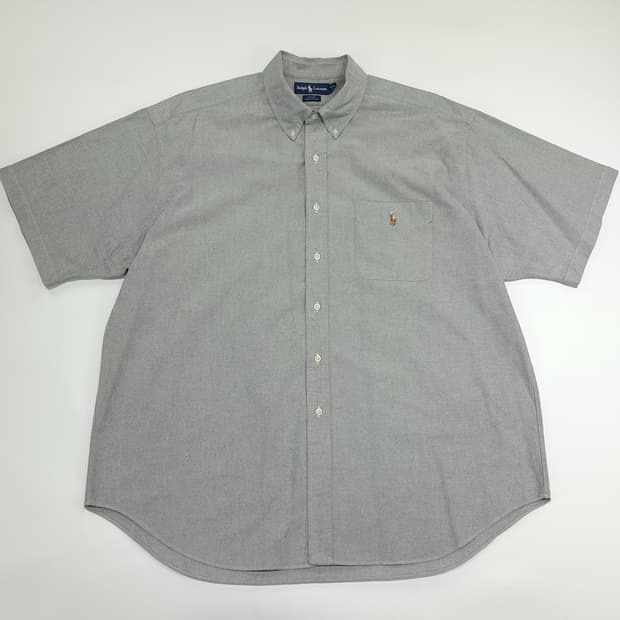 Co513 2XL 폴로 랄프로렌 샌드그레이 반팔 셔츠 남방