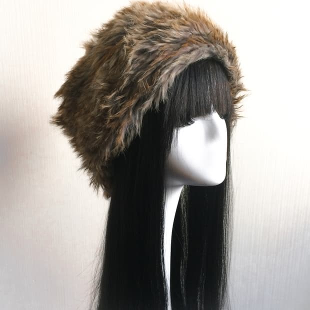  Rabbit fur hair band