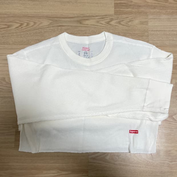 [L] 슈프림 헤인즈 써멀 티셔츠