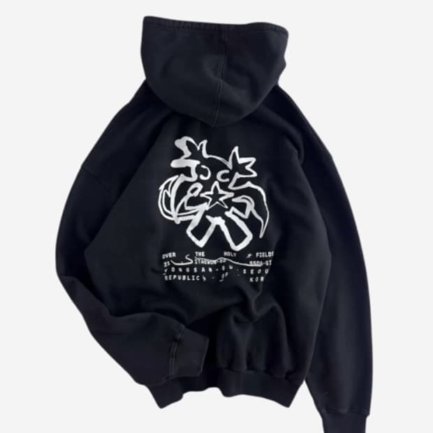 UVU SEOUL / 서울마라톤 후드 블랙