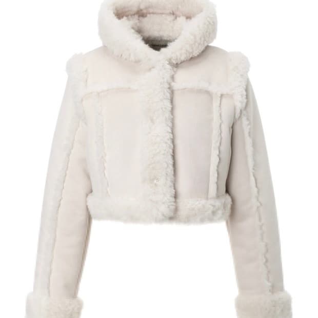 쓰리타임즈 베이비퍼 후디 무스탕